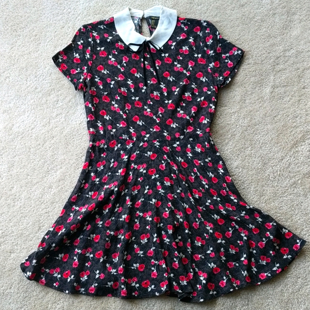 Forever 21 Black Rose Dress